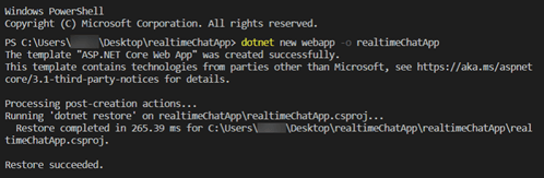 Tutorial: Chat Web App with ASP.NET Core 3.1 and SignalR